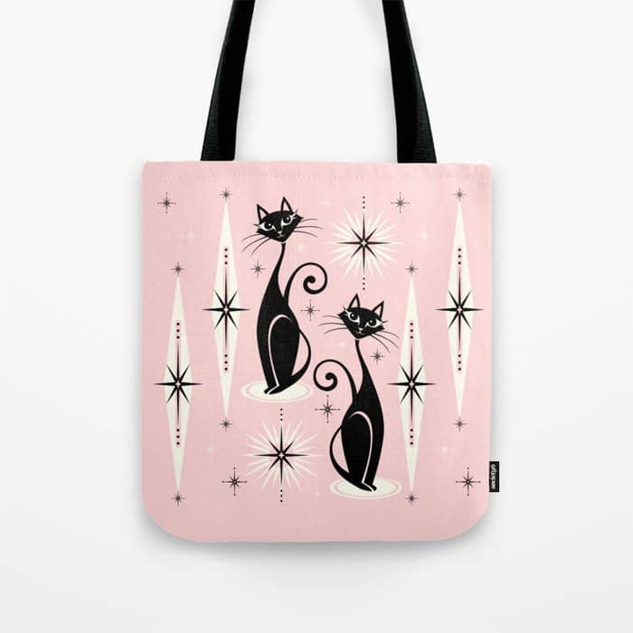 Mid Century Meow Retro Atomic Cats ©Studioxtine Tote Bag
