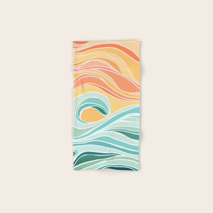 Sea And Sky Abstract Landscape Bath Towel