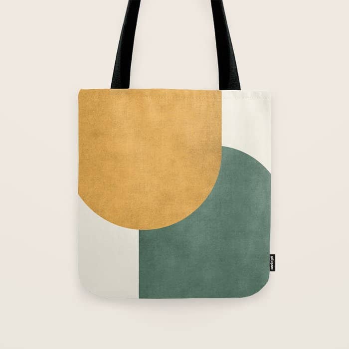 Halfmoon Colorblock 2 - Gold Green  Tote Bag