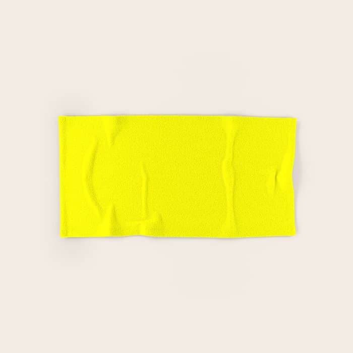 Bright Fluorescent Yellow Neon Bath Towel