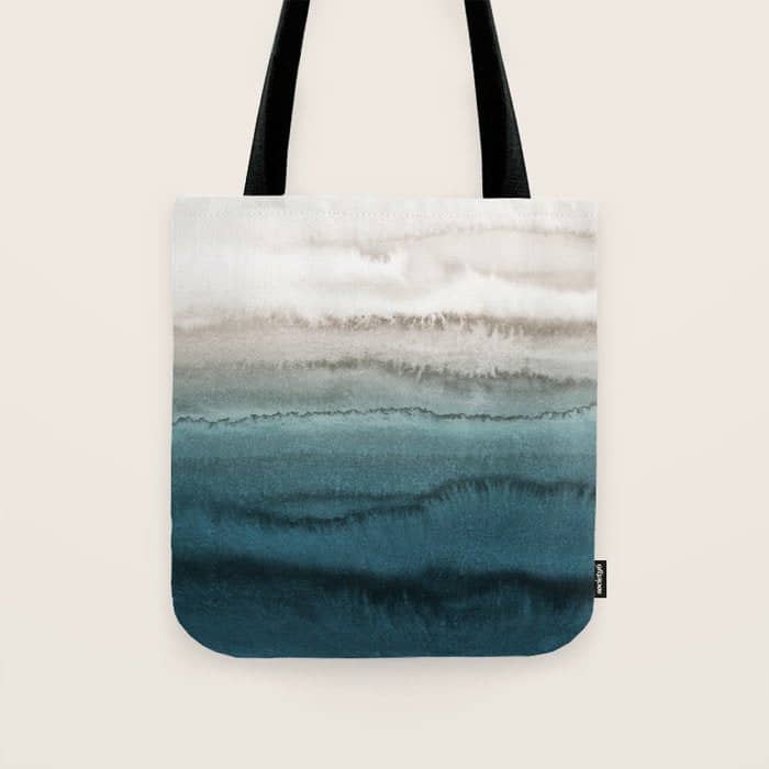 Within The Tides - Crashing Waves Teal Tote Bag