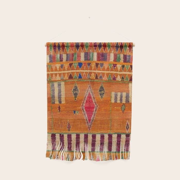 Orange Traditional Moroccan Design Wall Hanging