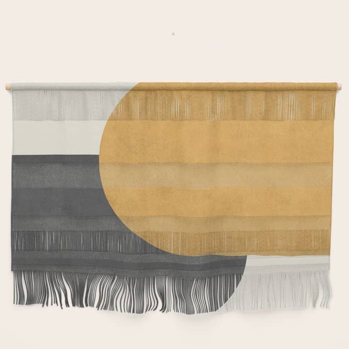 Halfmoon Colorblock - Gold Charcoal Wall Hanging
