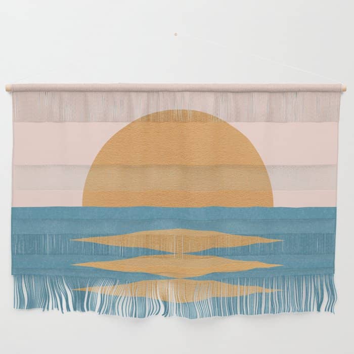 Sunrise Geometric - Midcentury Style Wall Hanging