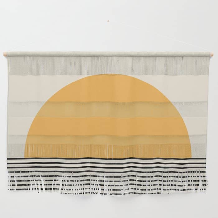 Sunrise / Sunset Vi - Yellow & Black Wall Hanging
