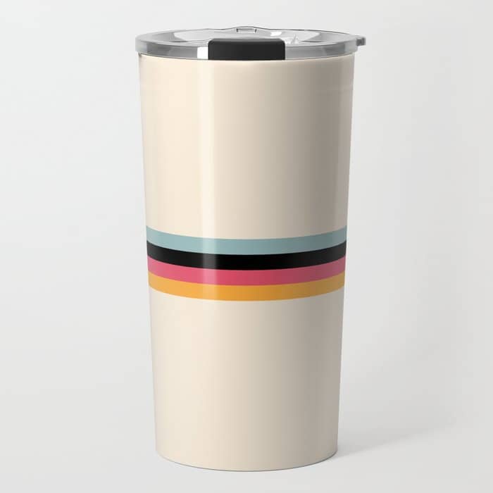 Ishtar - Classic Retro Summer Stripes Travel Mug
