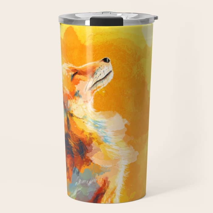 Blissful Light - Fox Portrait Travel Mug
