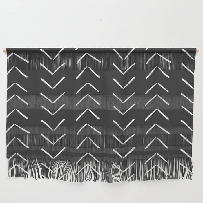 Boho Big Arrows In Black And White Wall Hanging