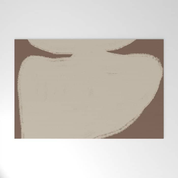 Modern Organic Neutral Shape  Welcome Mat