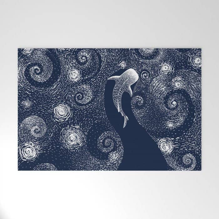 Star Eater In Van Gogh Style Welcome Mat