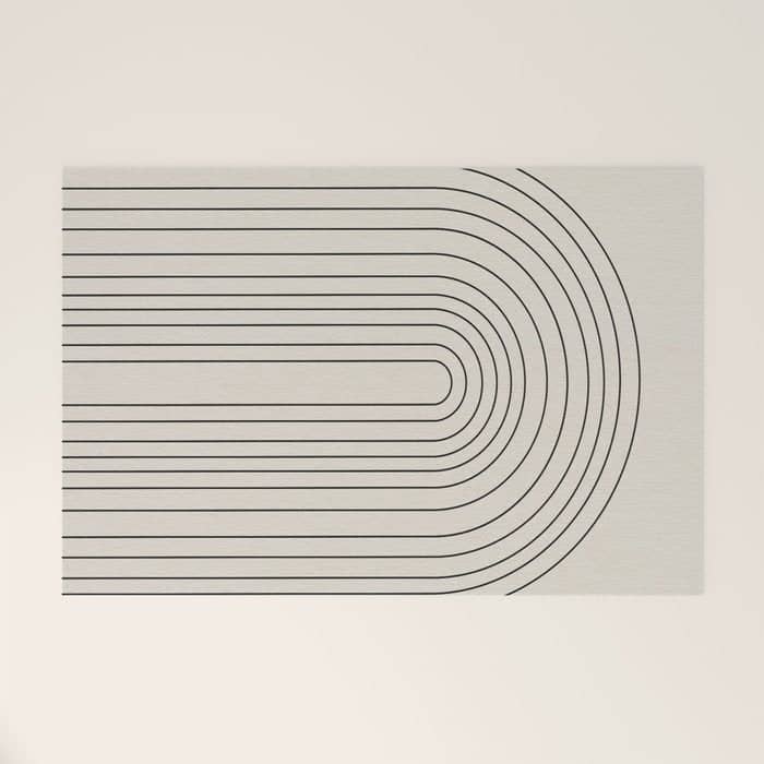 Arch Art, Modern Pattern, Mid Century  Welcome Mat