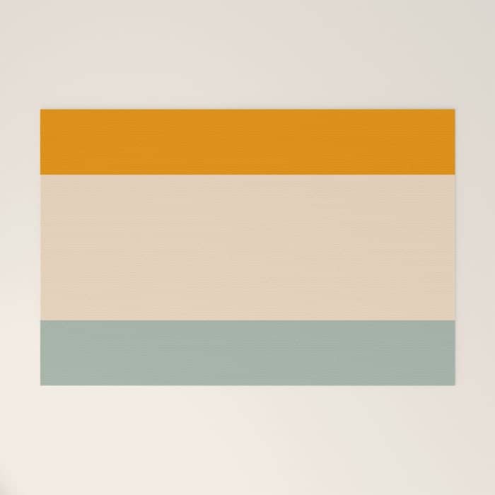 Heracles - Minimal Summer Retro Stripes Welcome Mat