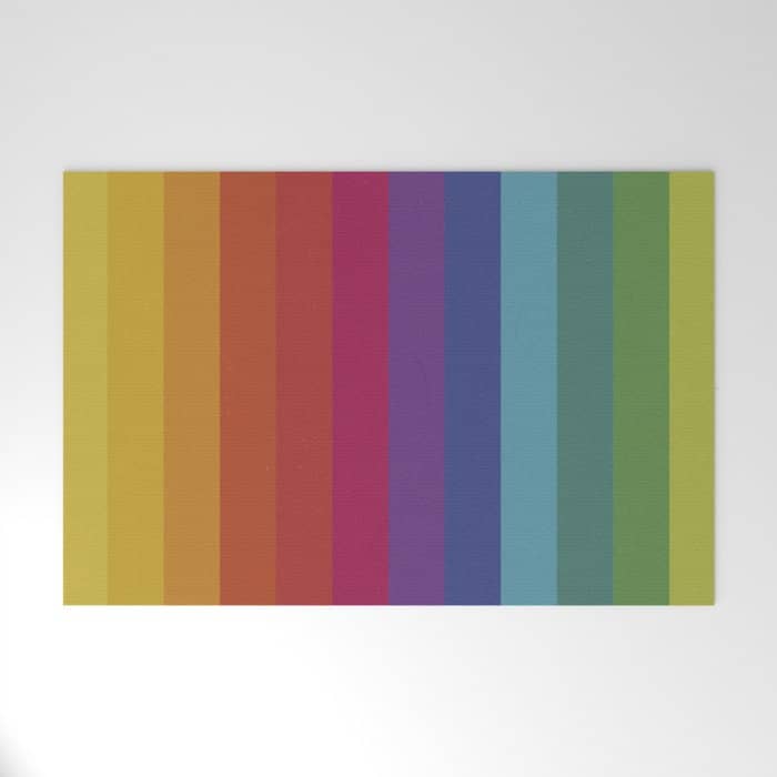The Color Wheel / Rainbow Stripes Welcome Mat
