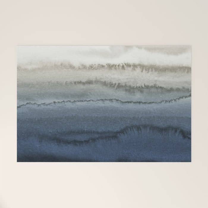 Within The Tides - Crushing Waves Blue Welcome Mat