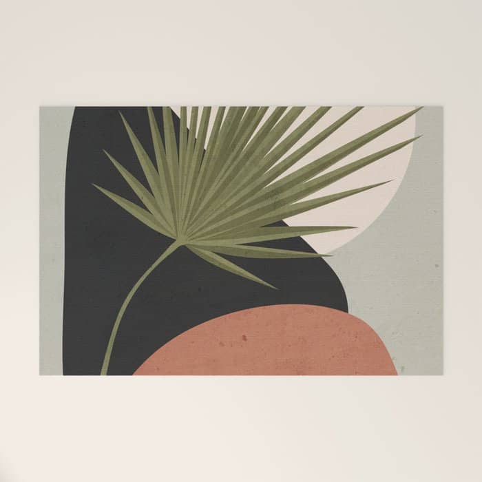 Tropical Leaf- Abstract Art 5 Welcome Mat