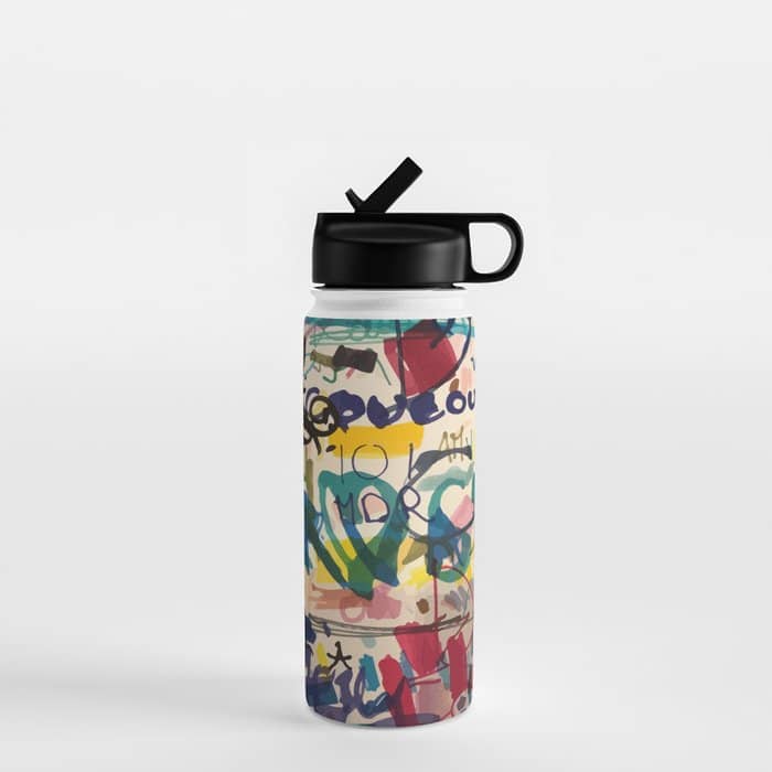 Urban Graffiti Paper Street Art Water Bottle