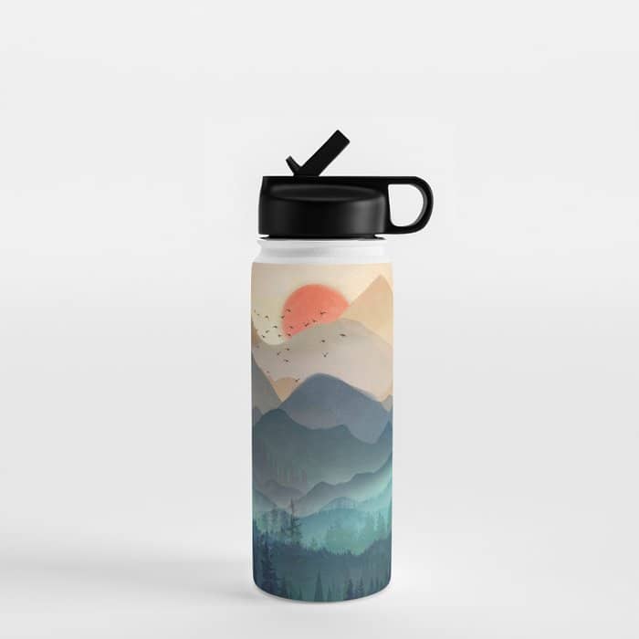 Wilderness Becomes Alive At Night Water Bottle