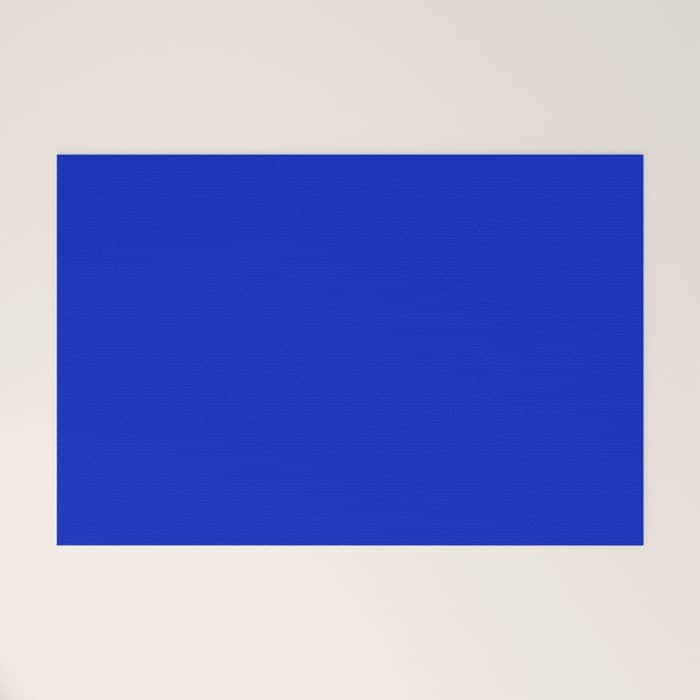 Solid Deep Cobalt Blue Color Welcome Mat