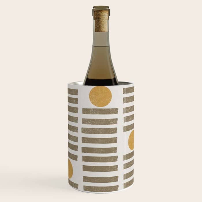 Modern Craft Design Retro Stripes And Circles Wine Chiller