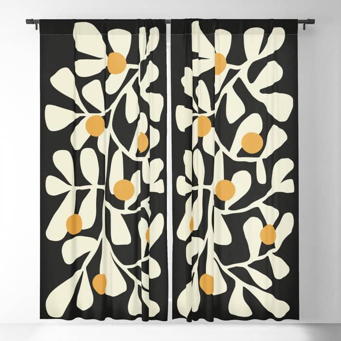 Summer Bloom: Matisse Night Edition Window Curtain