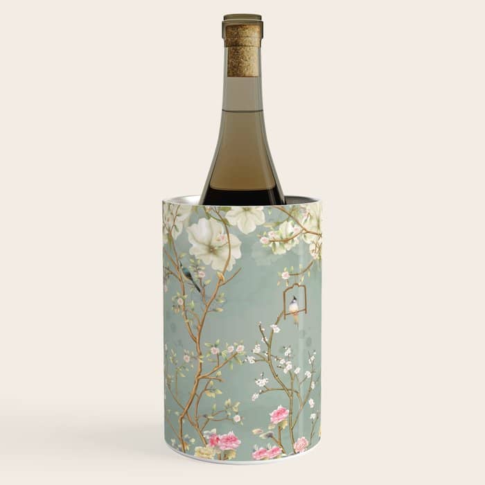 Romantic Chinoiserie Pearl Garden Wine Chiller