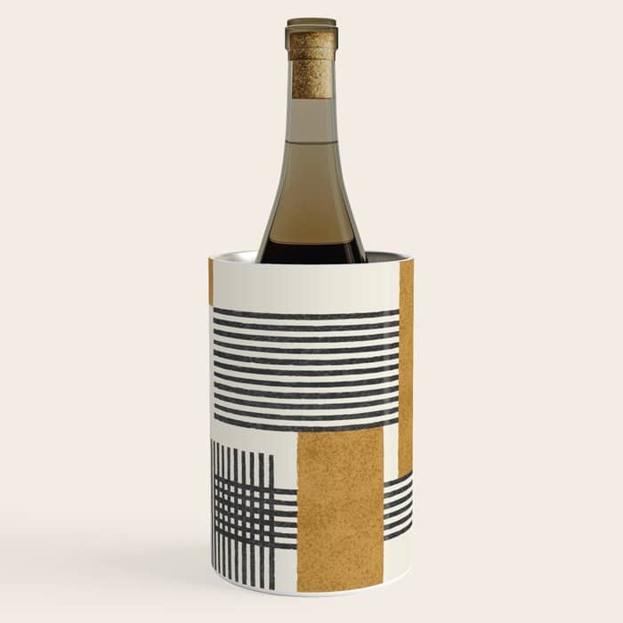 Stripes And Square Composition - Abstract Wine Chiller