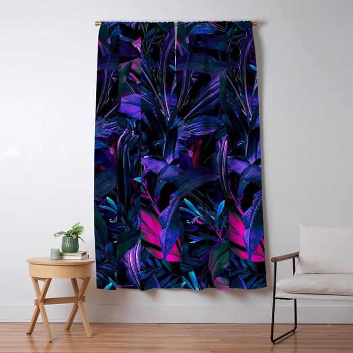 Future Garden Tropical Night Window Curtain