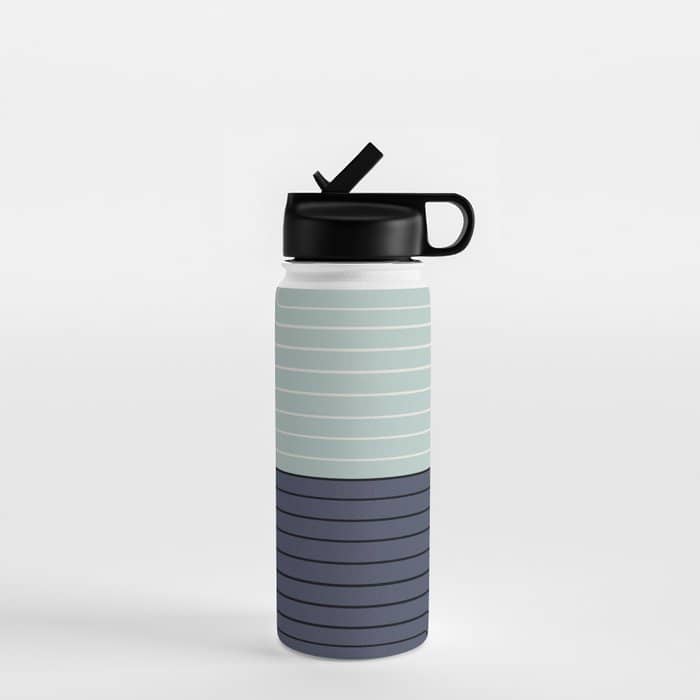 Two Tone Line Curvature Xxii  Water Bottle