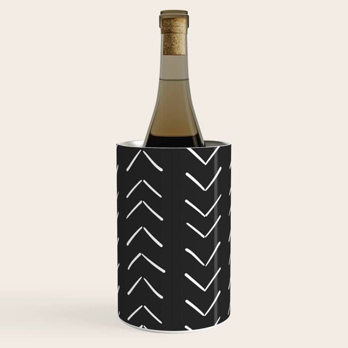 Boho Big Arrows In Black And White Wine Chiller