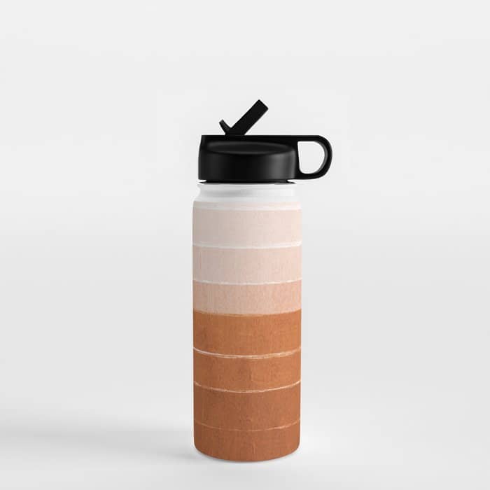 Sunset - Rust, Terracotta, Clay, Desert, Sunshine, Boho, Ombre, Paint, Sunset Colors,  Water Bottle