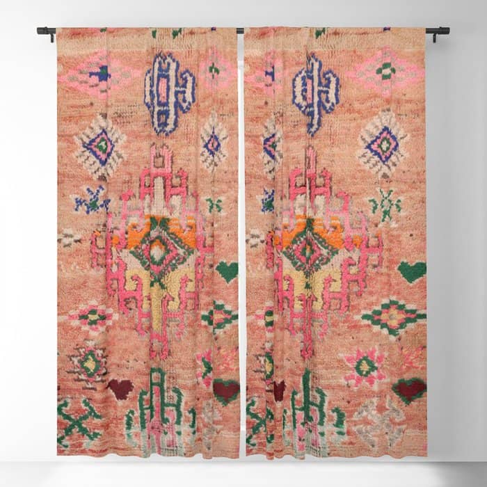 Moroccan Berber Traditional Carpet Window Curtain