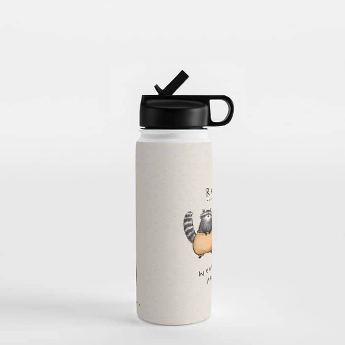 Raccoons Wearing Baggy Pantaloons Water Bottle