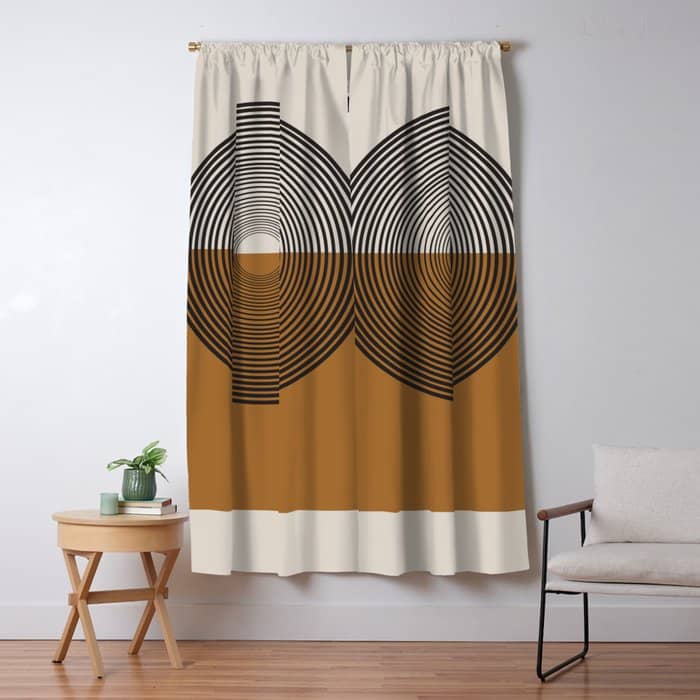 Mid Century Style, Retro  Window Curtain