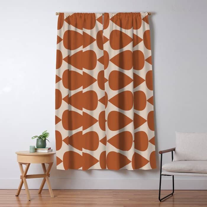 Plectrum Pattern In Clay And Putty  Window Curtain