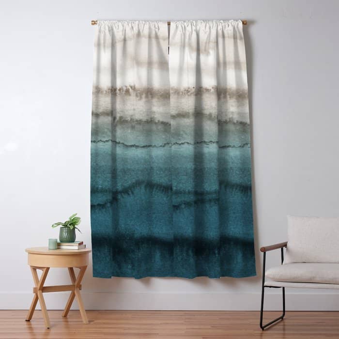 Within The Tides - Crashing Waves Teal Window Curtain