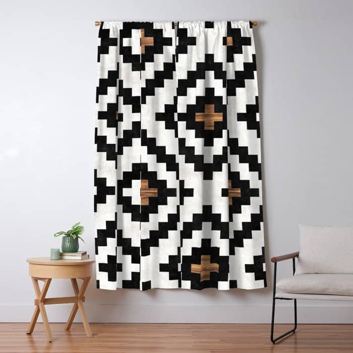 Urban Tribal Pattern No.16 - Aztec - Concrete And Wood Window Curtain