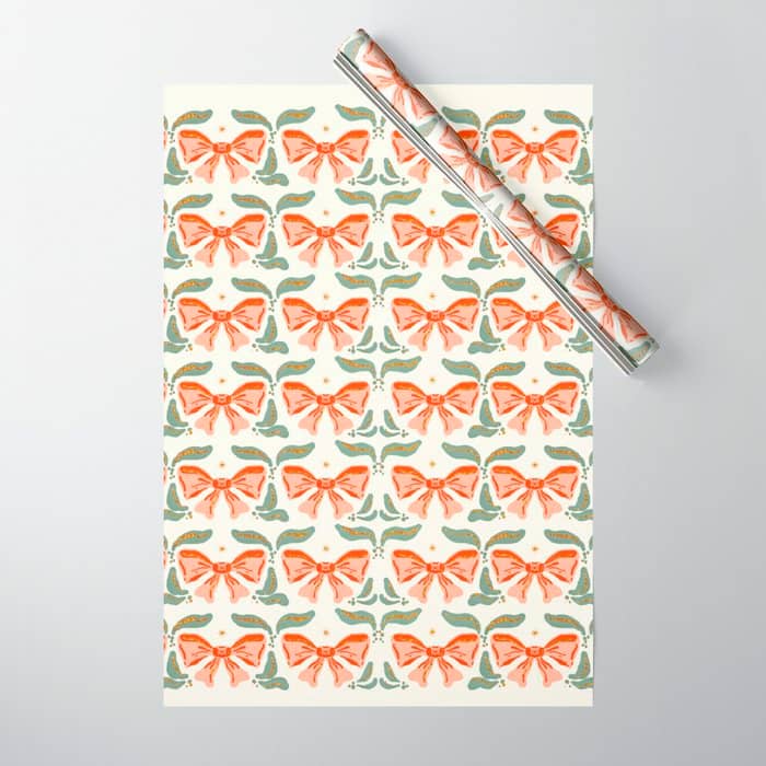 Charming Vintage Bow Pattern A Classic Design For Stylish Creations Wrapping Paper