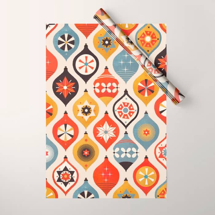 Christmas Tree Decorations Wrapping Paper