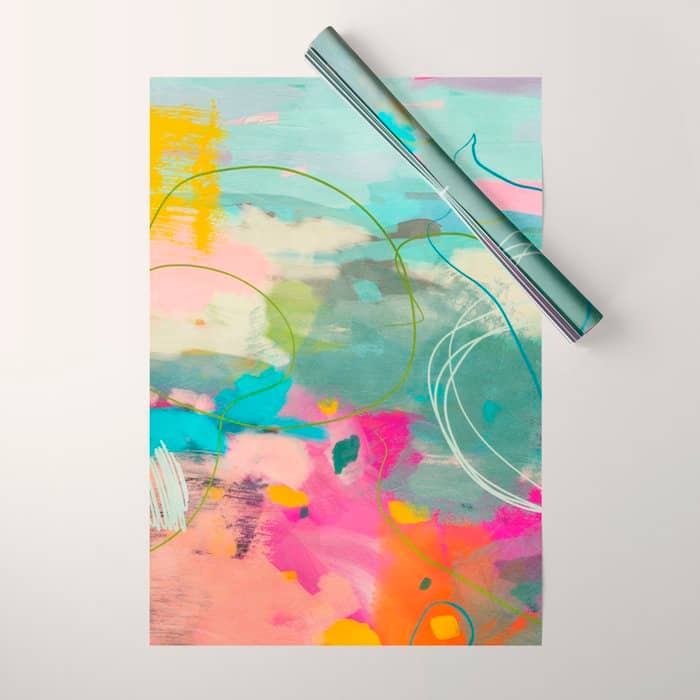 Mixed Abstract Brush Color Study Art 1 Wrapping Paper