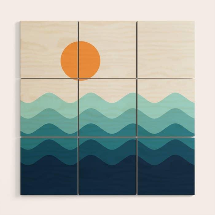 Abstract Landscape 14 Portrait Wood Wall Art