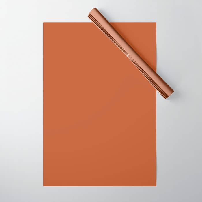 Clay Solid Deep Rich Rust Terracotta Colour Wrapping Paper