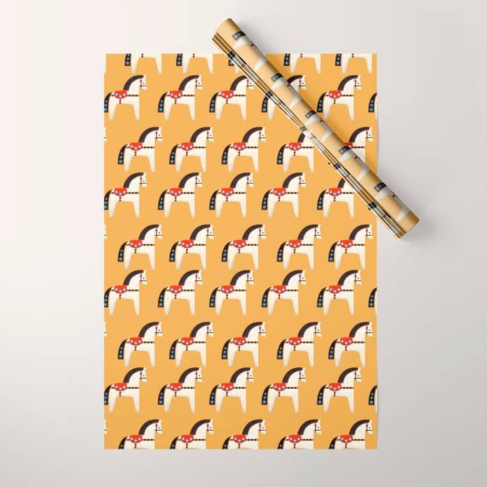 Festive Pony - Illustration Wrapping Paper
