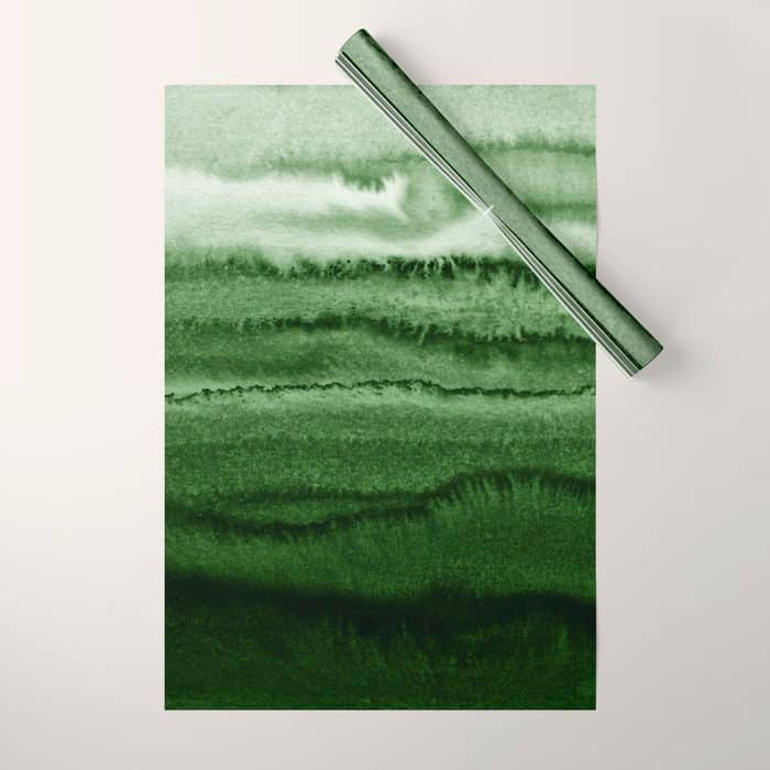 Within The Tides Forest Green By Monika Strigel Wrapping Paper