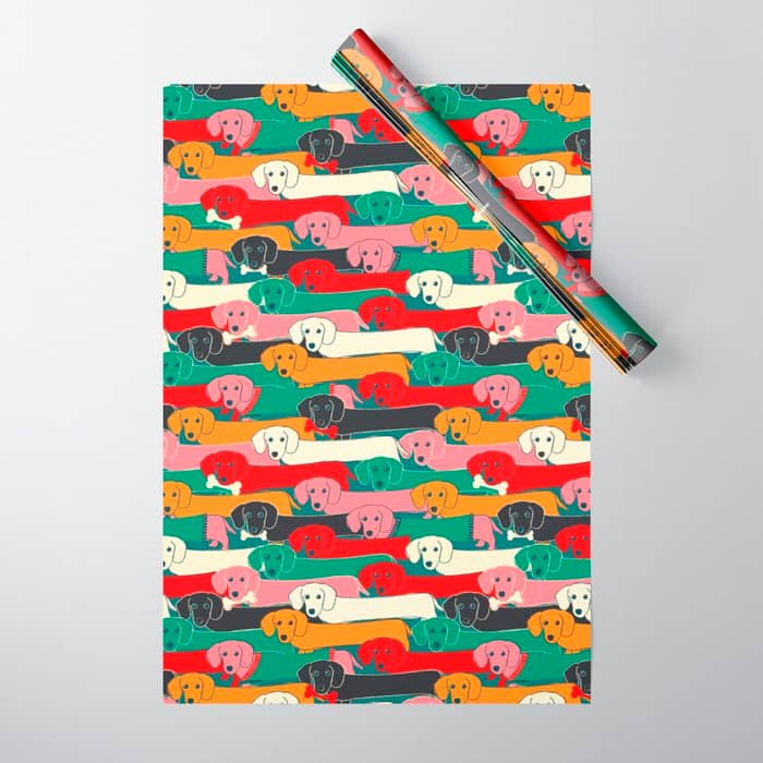 Dachshund Pattern- Happy Dogs Wrapping Paper