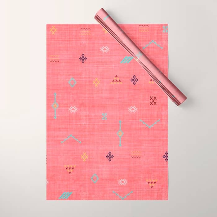 Cactus Silk Pattern In Pink Wrapping Paper