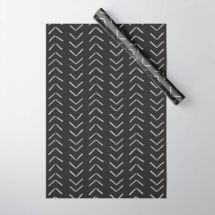Boho Big Arrows In Black And White Wrapping Paper