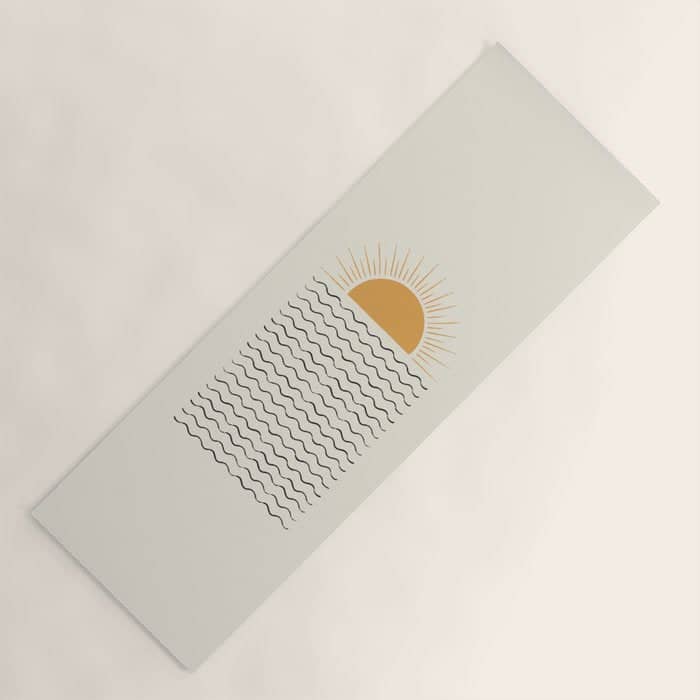 Sunrise Ocean -  Mid Century Modern Style Yoga Mat