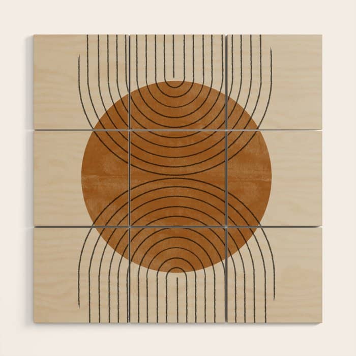 Perfect Touch  Mid Century Modern Wood Wall Art