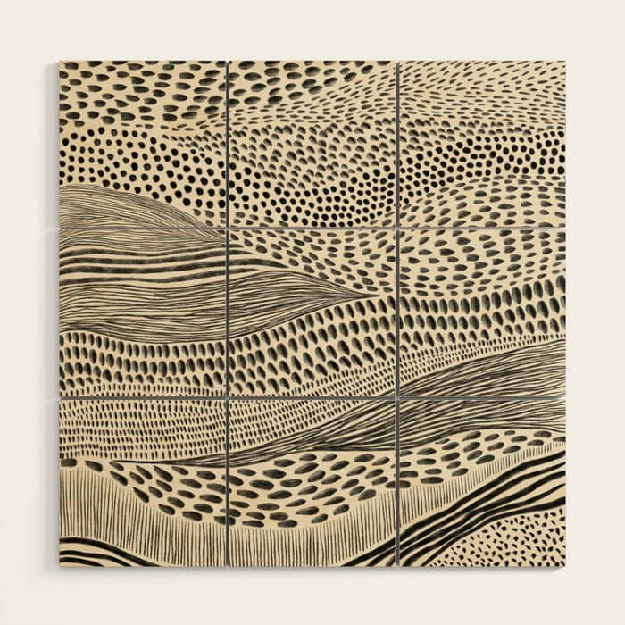 Hand Drawn Patterned Abstract Ii Wood Wall Art