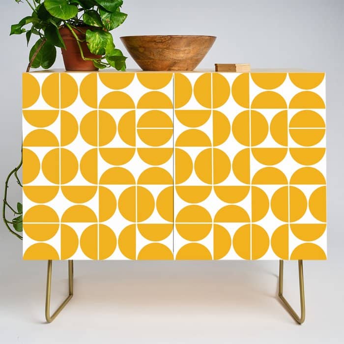Mid Century Modern Geometric 04 Yellow Credenza